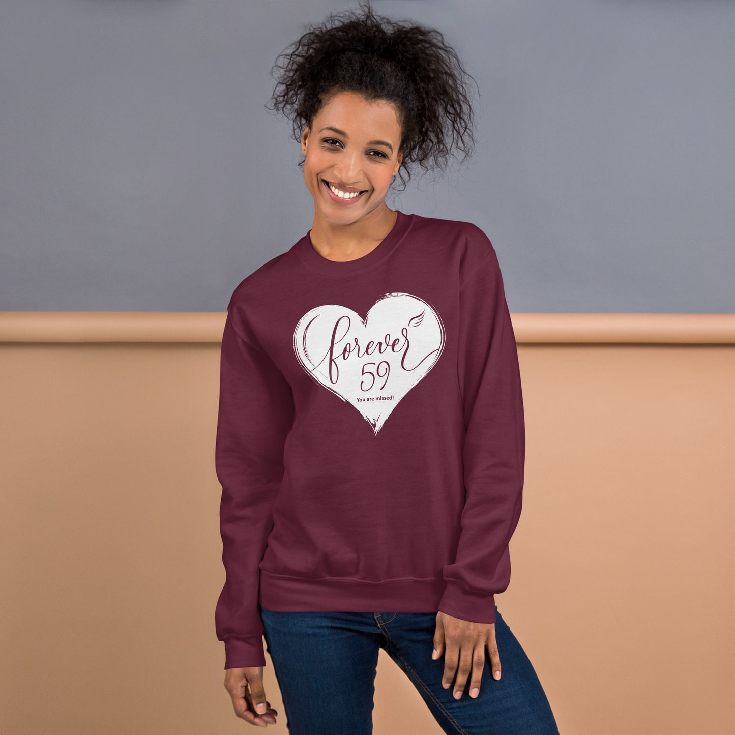 Forever 59 (Unisex Crew Neck Sweatshirt | Gildan)