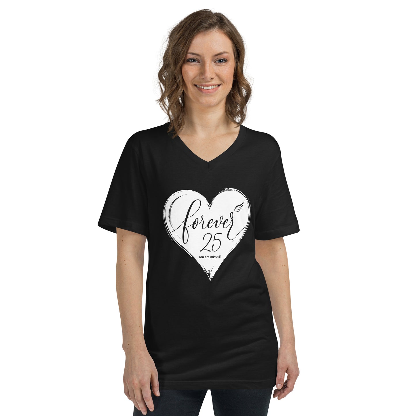 Forever 25 (Unisex V-Neck Tee | Bella + Canvas)