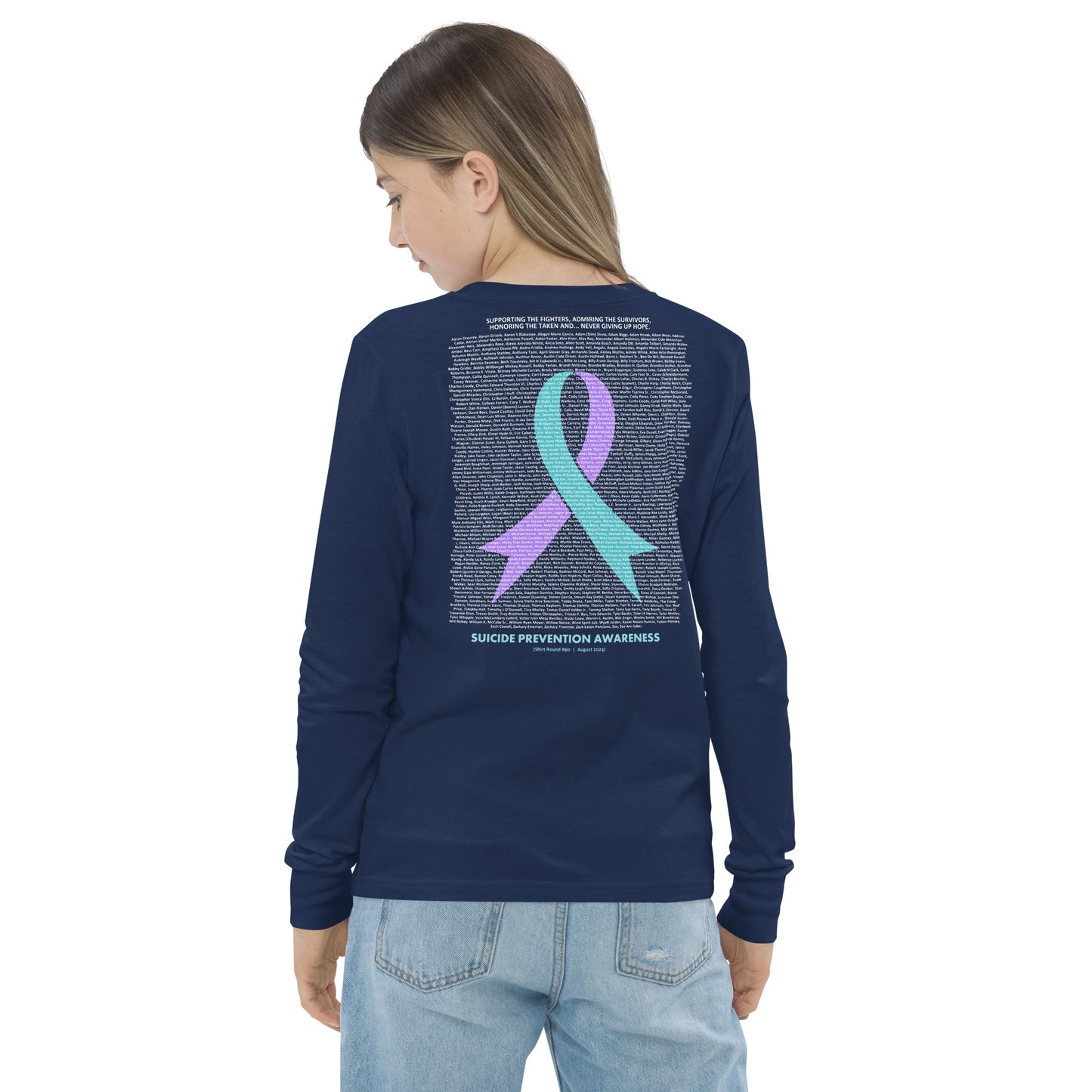 Round 90 (Youth Long Sleeve Tee | Bella + Canvas)