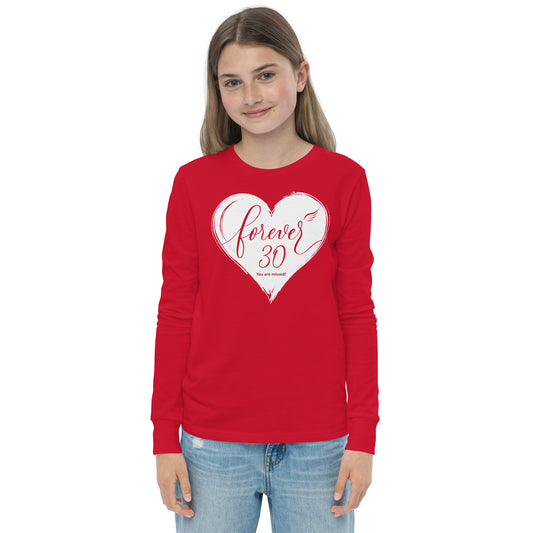 Forever 30 (Youth Long Sleeve Tee | Bella + Canvas)